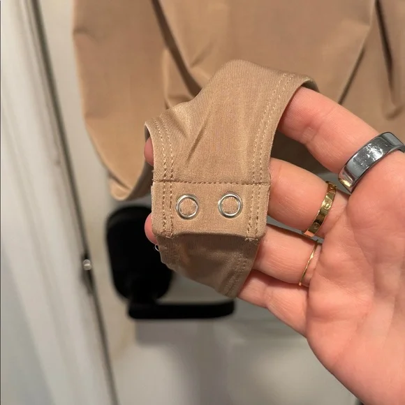 Express Sleeveless Bodysuit in Taupe - Picture 3 of 3